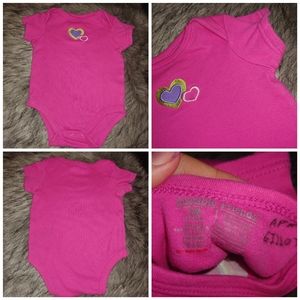 Luvable Friends hot pink embroidered onesie